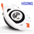 Iluminação Hsong - 7W 12W LED 360 graus gira Gimbal COB Downlight LED COB ROBENCIADO Holofotes